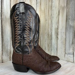 Vintage Elephant Leather Cowboy Boots